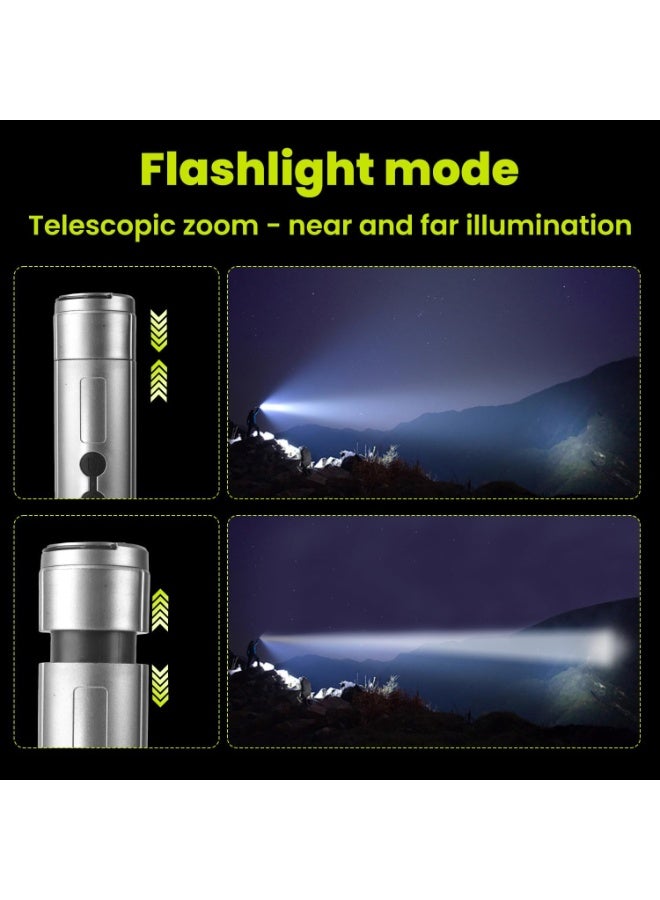 Telescopic Camping Light, 3000mAh Rechargeable Camping Lantern - 2 Dimmable Modes and 3 Flashlight Modes, IPX4 Waterproof, Portable Collapsible Light for Camping, Hiking, Home Emergency - view 5